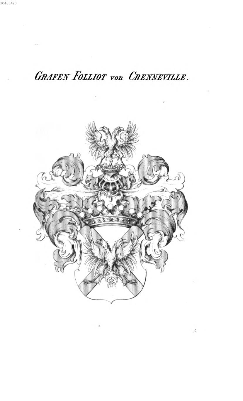 Folliot von Crenneville — Tyroff オーストリア君主国紋章集の原図