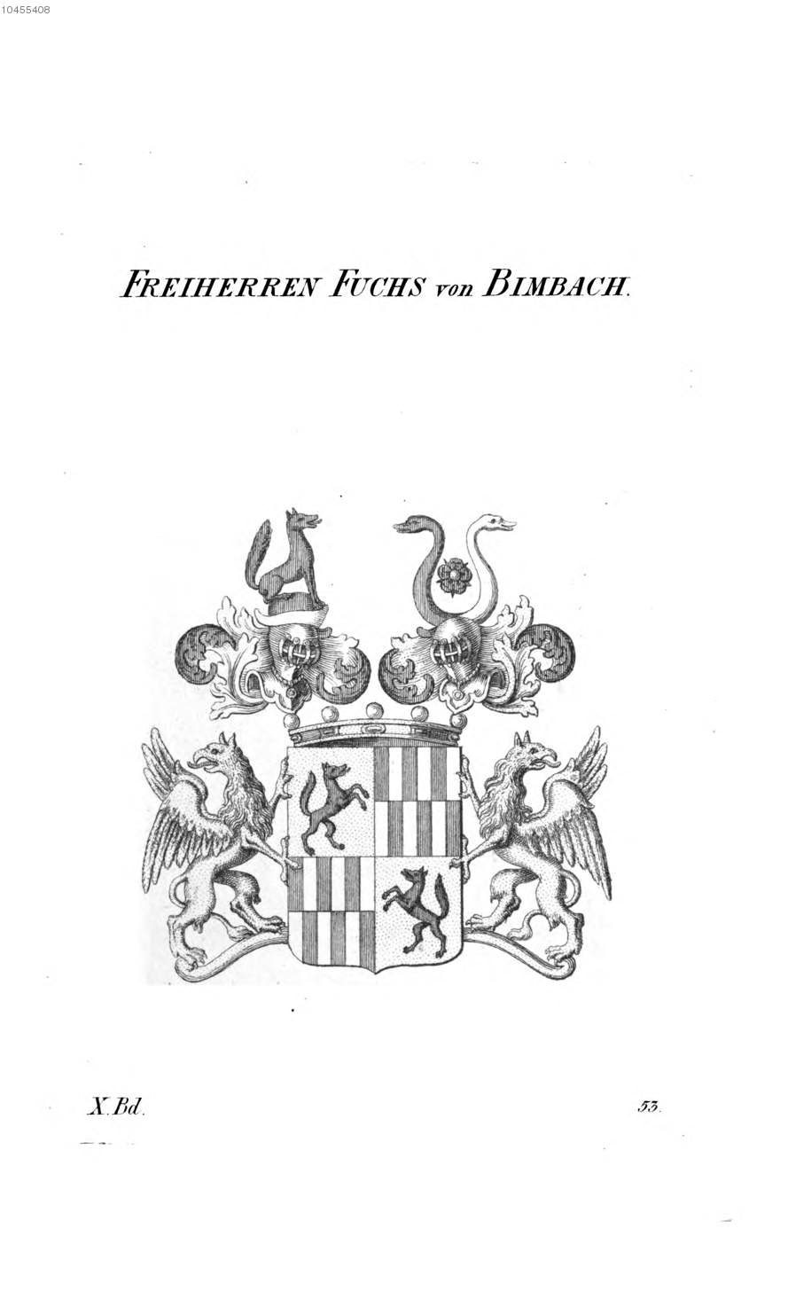 Fuchs von Bimbach — Tyroff オーストリア君主国紋章集の原図