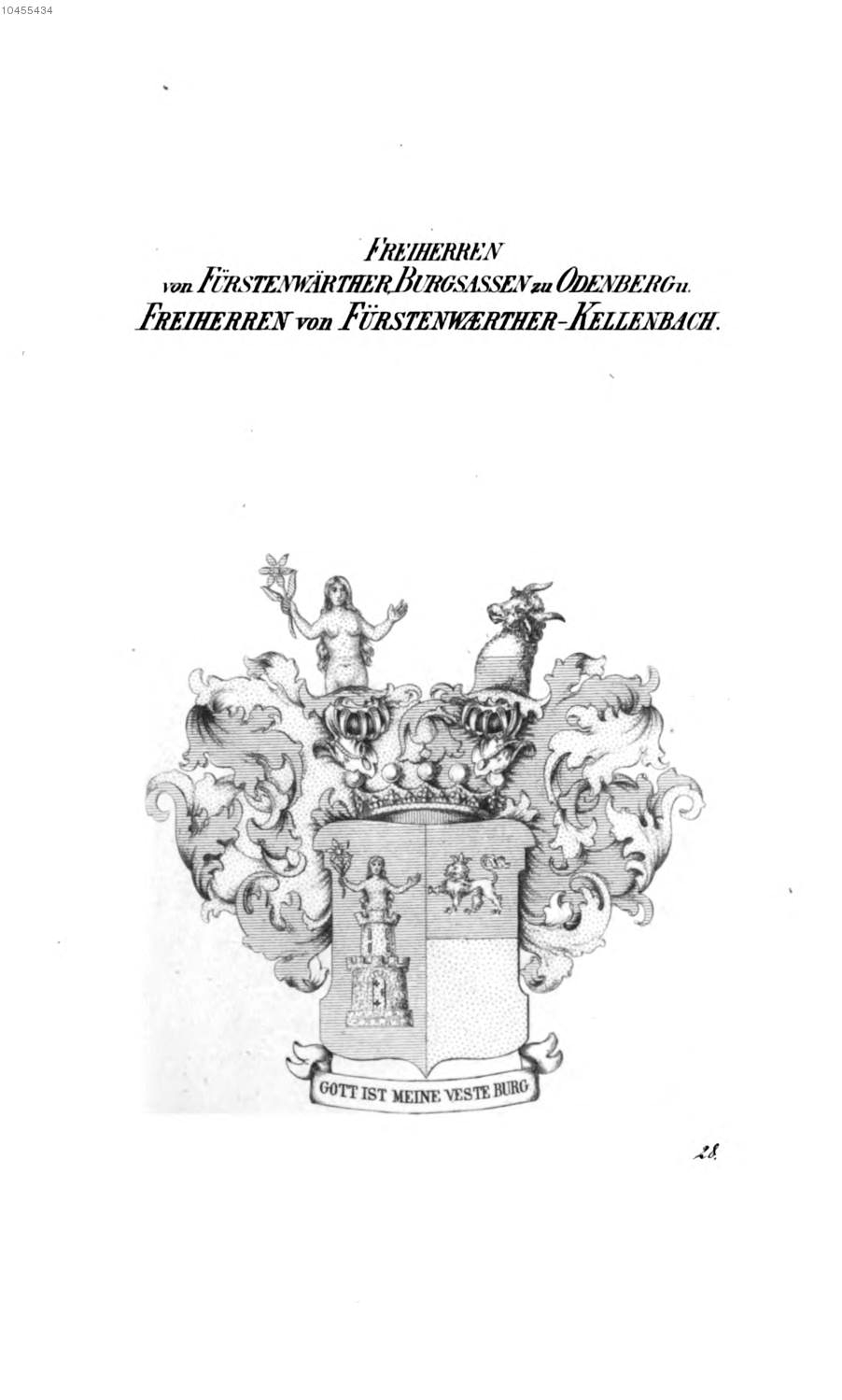 Fürstenwärther Fürstenwaerther Kellenbach — Tyroff オーストリア君主国紋章集の原図