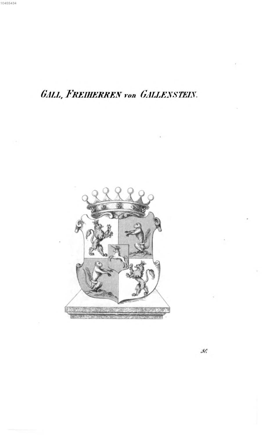 Gall von Gallenstein 2 — Tyroff オーストリア君主国紋章集の原図