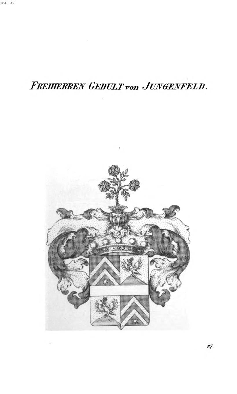 Gedult von Jungenfeld — Tyroff オーストリア君主国紋章集の原図