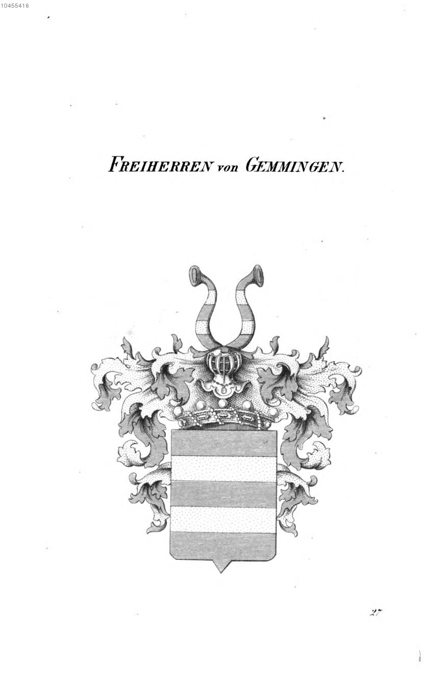 Gemmingen — Tyroff オーストリア君主国紋章集の原図