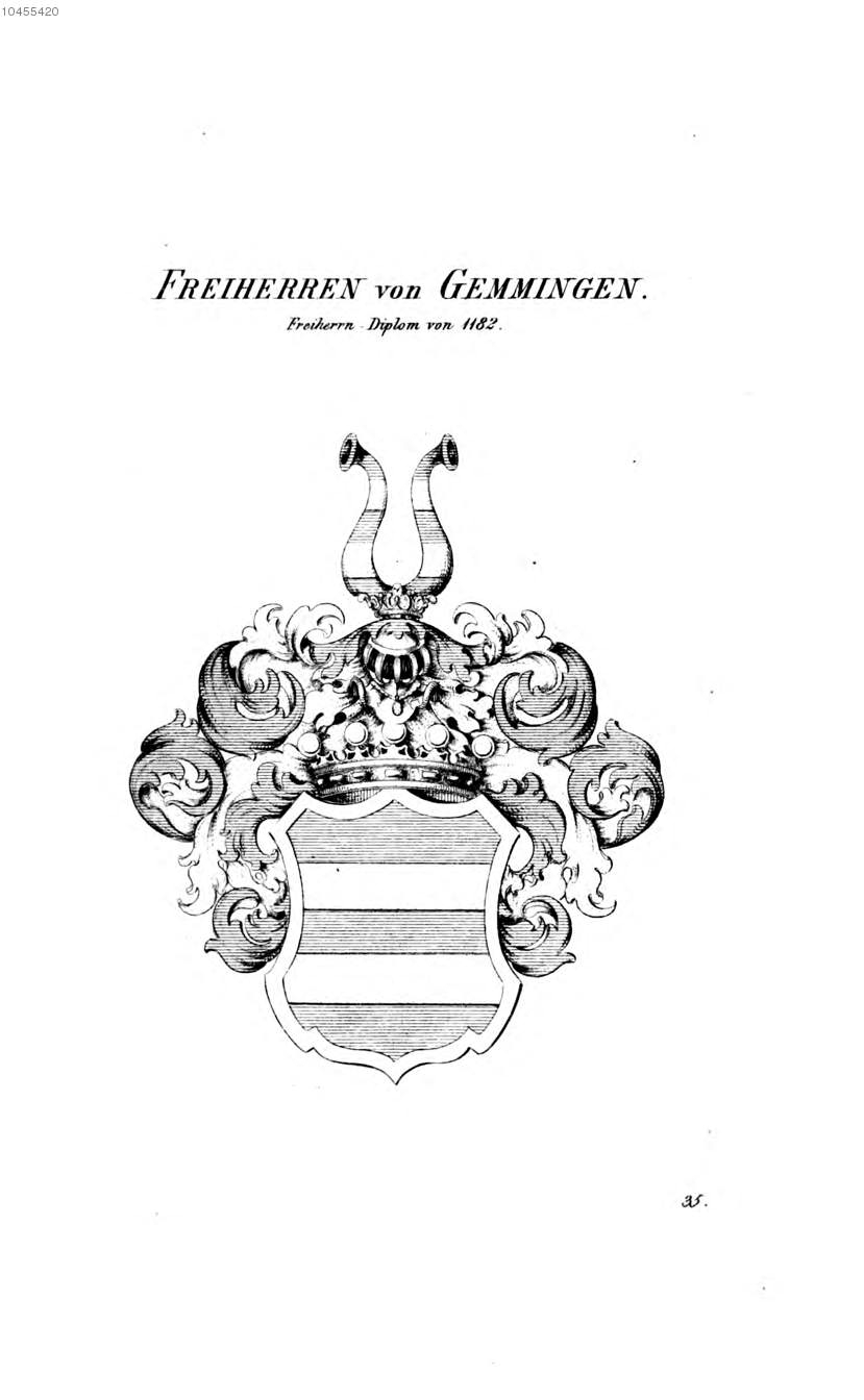 Gemmingen 2 — Tyroff オーストリア君主国紋章集の原図