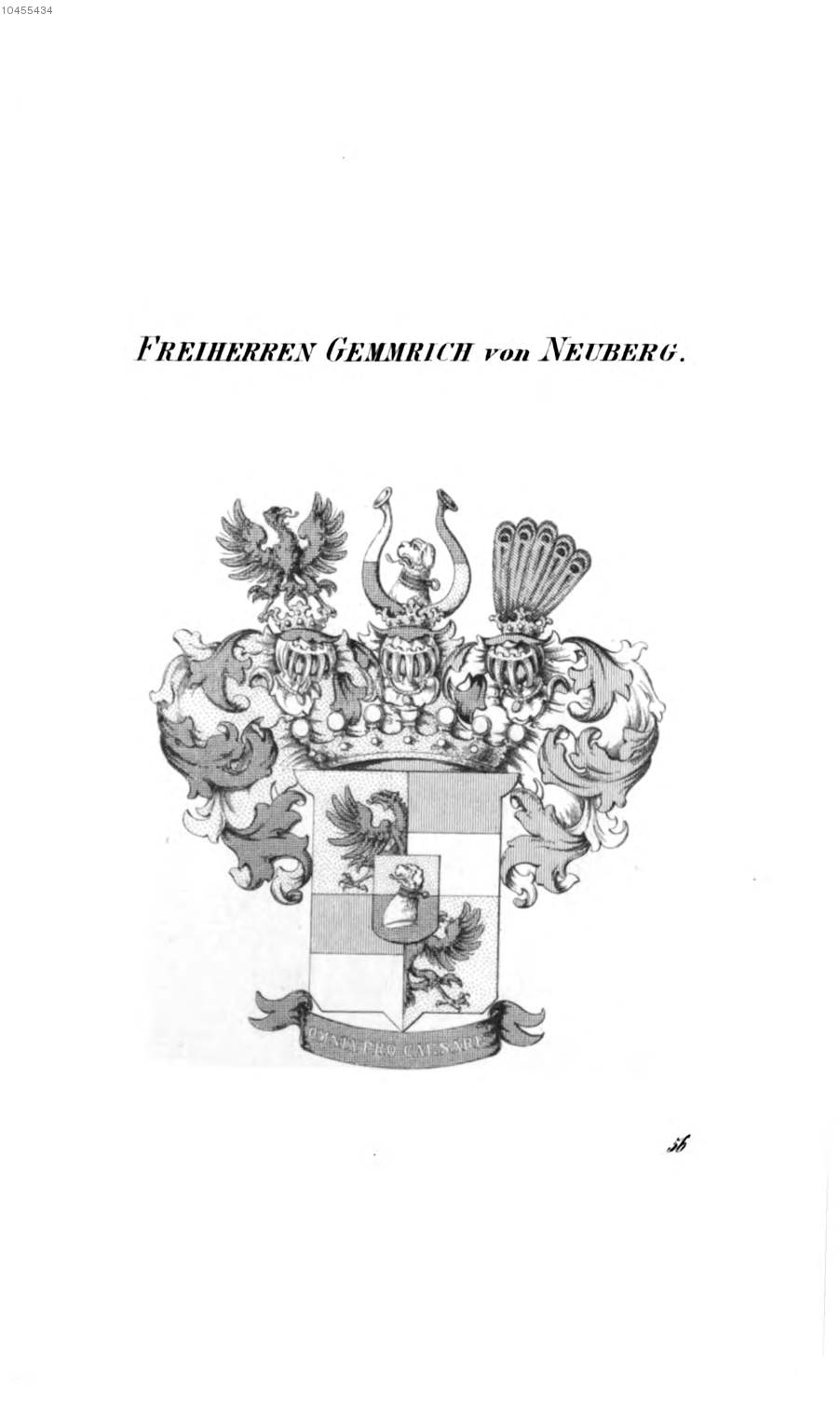 Gemmrich von Neuberg — Tyroff オーストリア君主国紋章集の原図