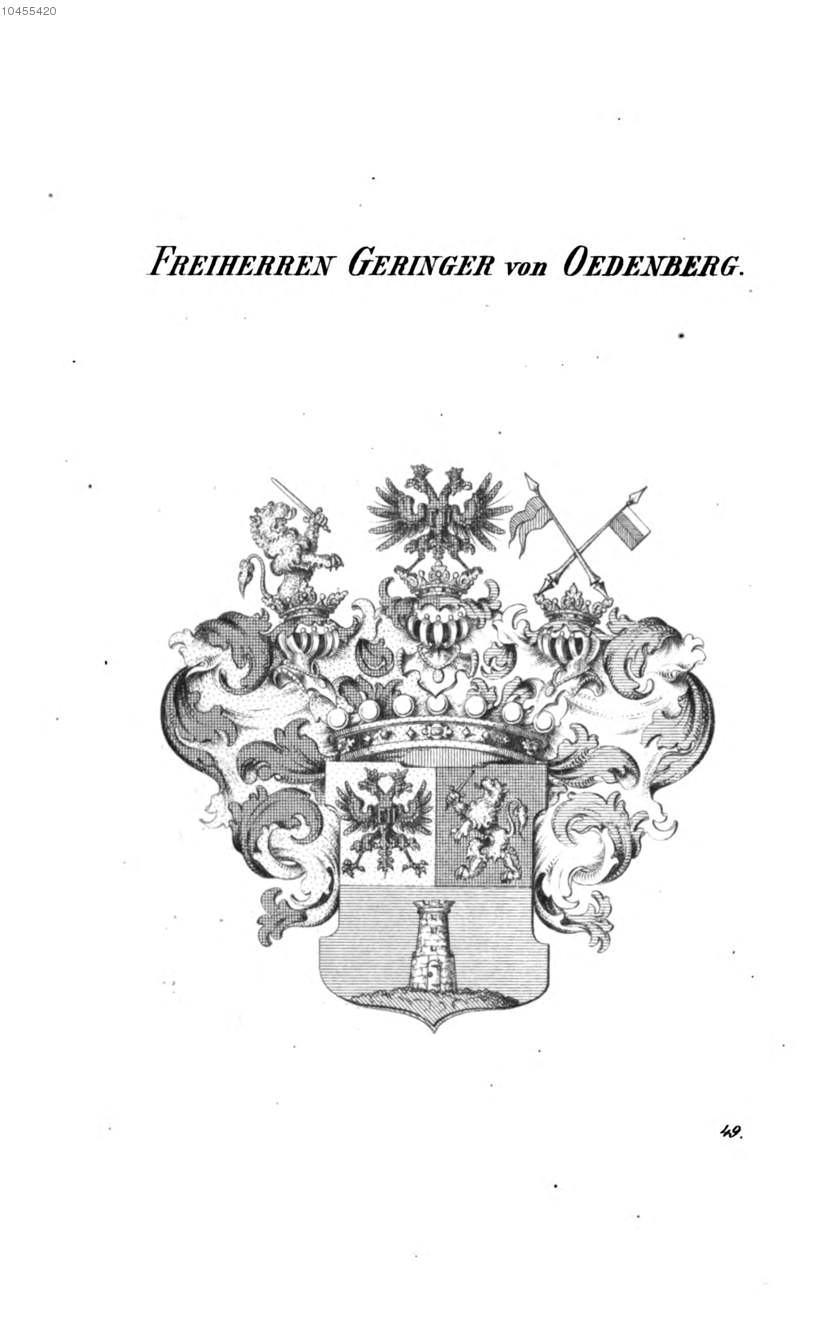 Geringer von Oedenberg 2 — Tyroff オーストリア君主国紋章集の原図