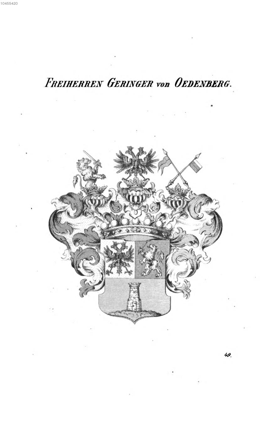 Geringer von Oedenberg 3 — Tyroff オーストリア君主国紋章集の原図