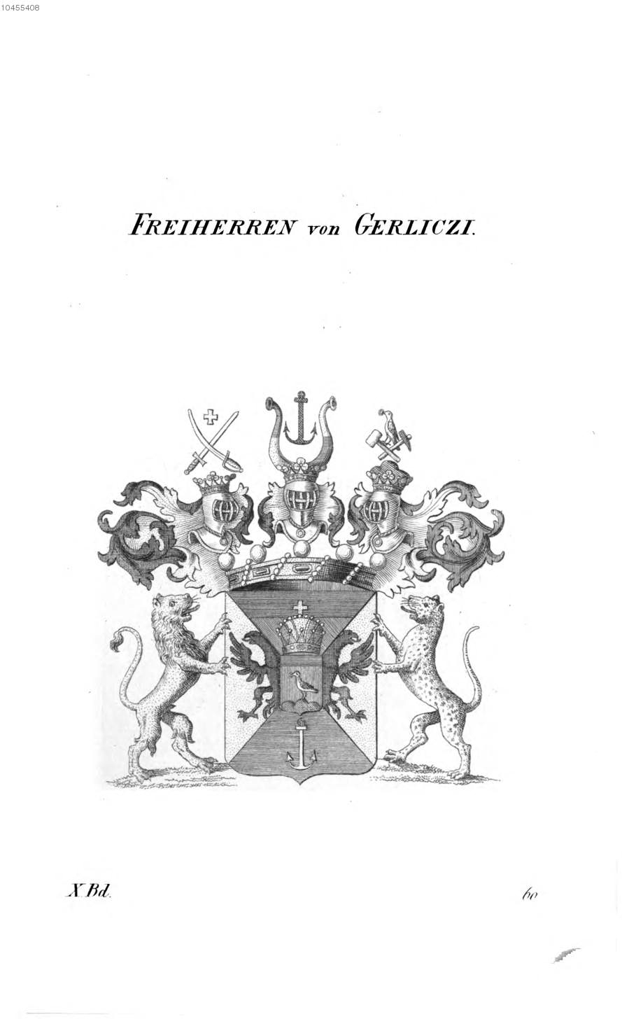 Gerliczi — Tyroff オーストリア君主国紋章集の原図