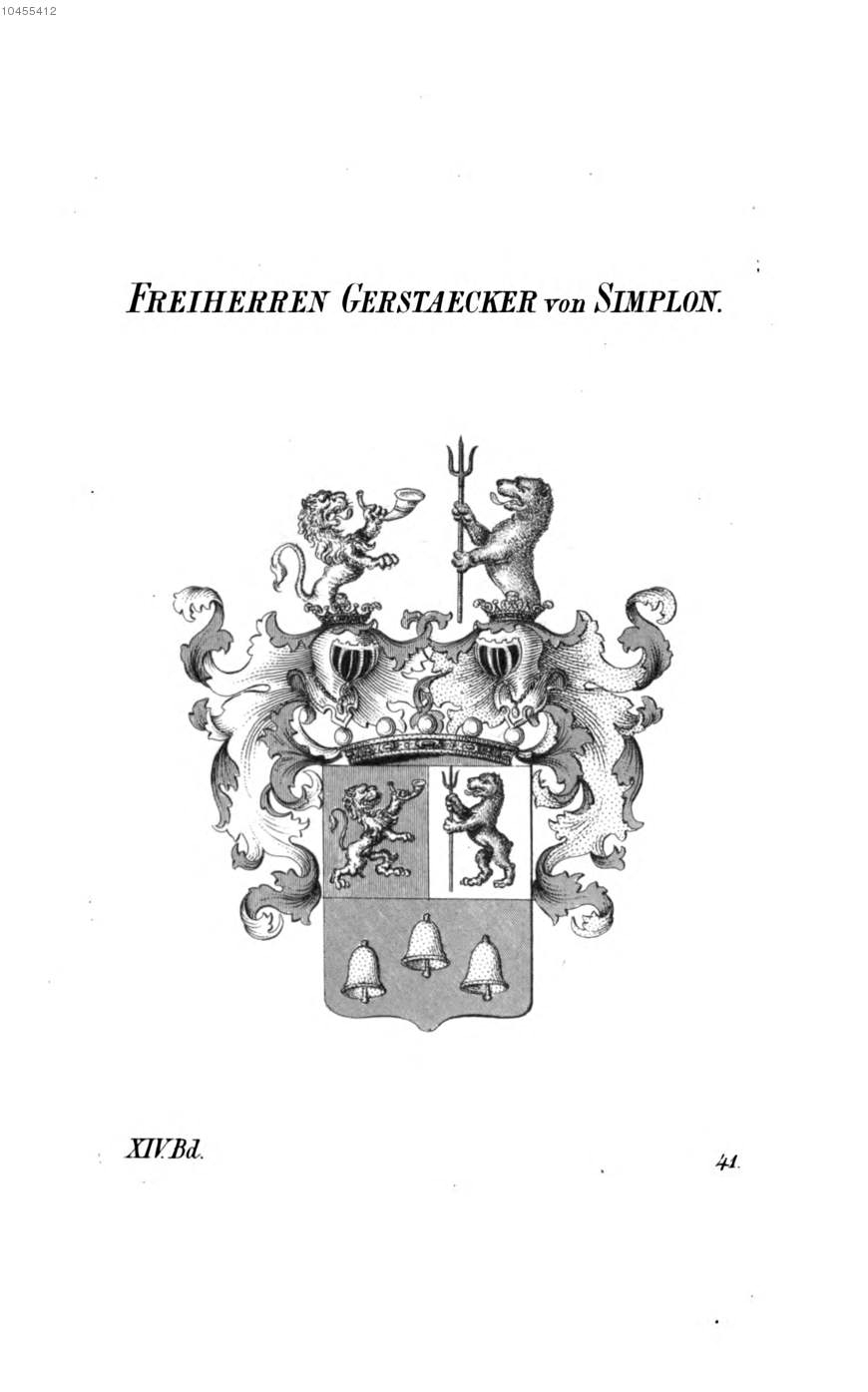 Gerstaecker von Simplon Gerstäcker von Simplon — Tyroff オーストリア君主国紋章集の原図