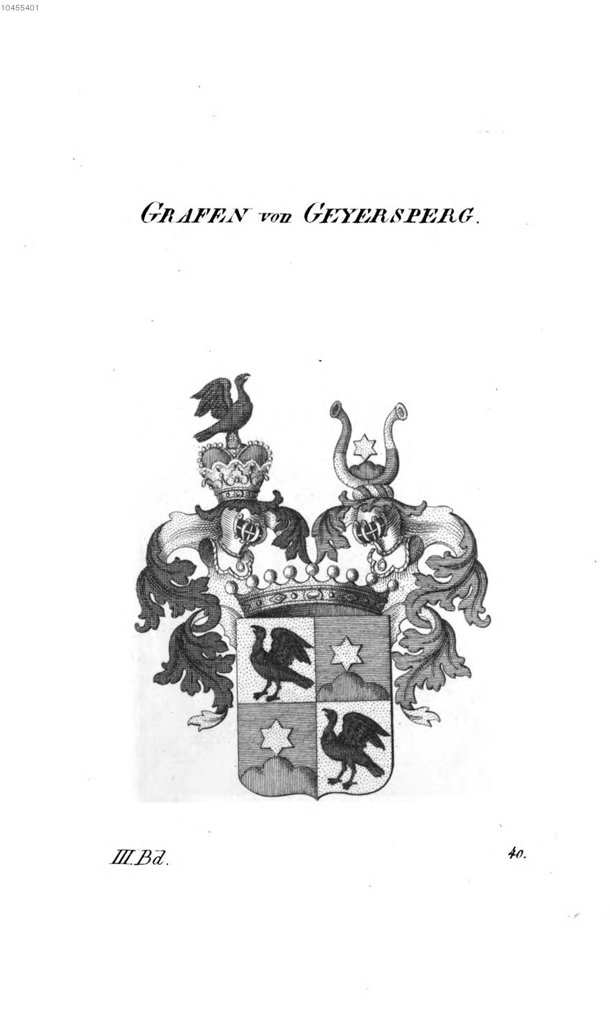 Geyersperg — Tyroff オーストリア君主国紋章集の原図