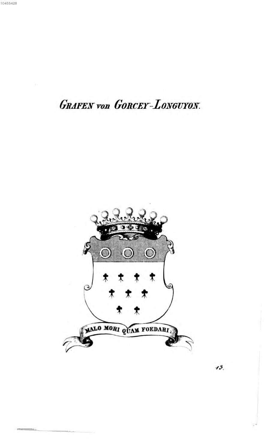 Gorcey Longuyon 3 — Tyroff オーストリア君主国紋章集の原図