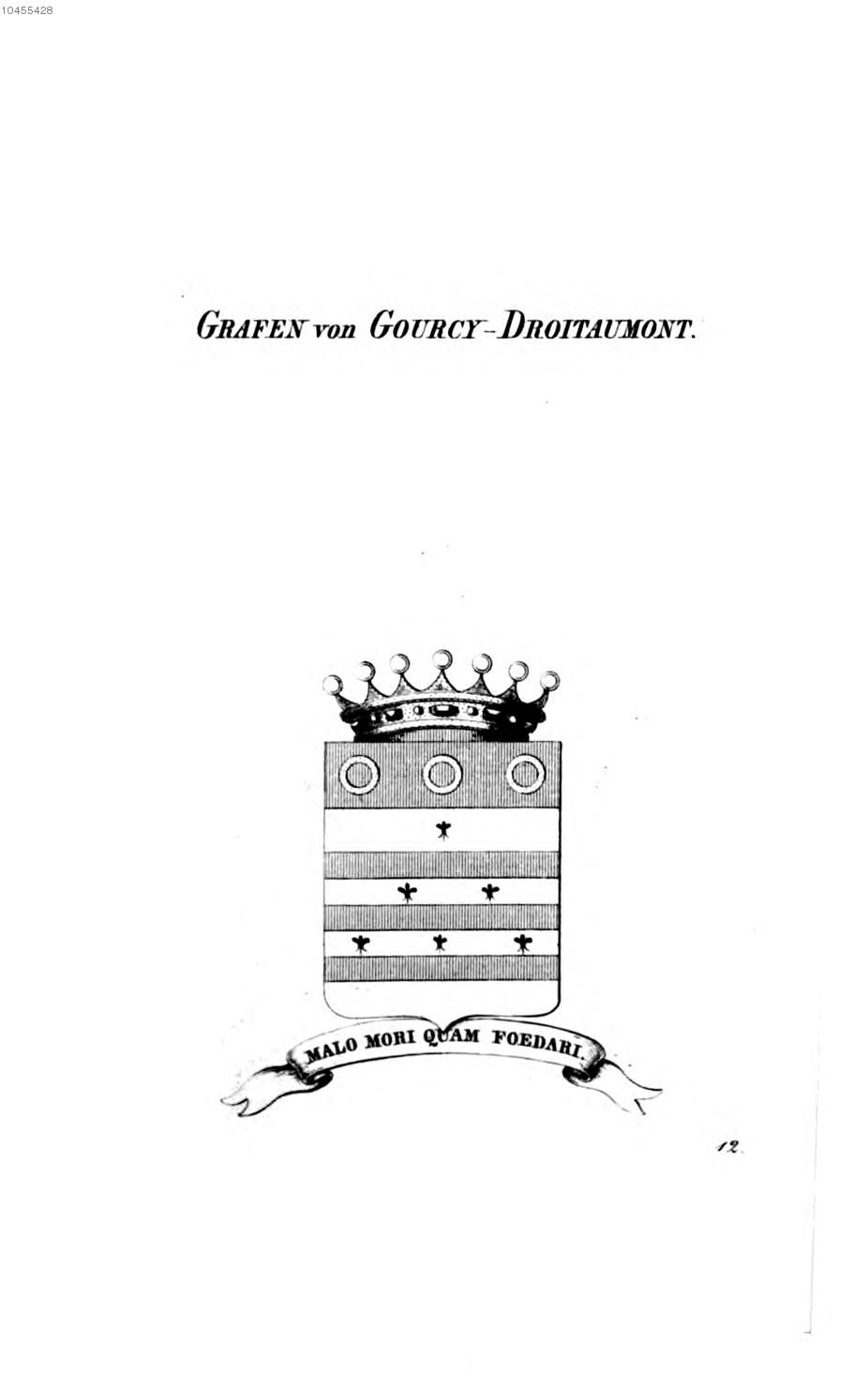 Gourcy Droitaumont 1 — Tyroff オーストリア君主国紋章集の原図