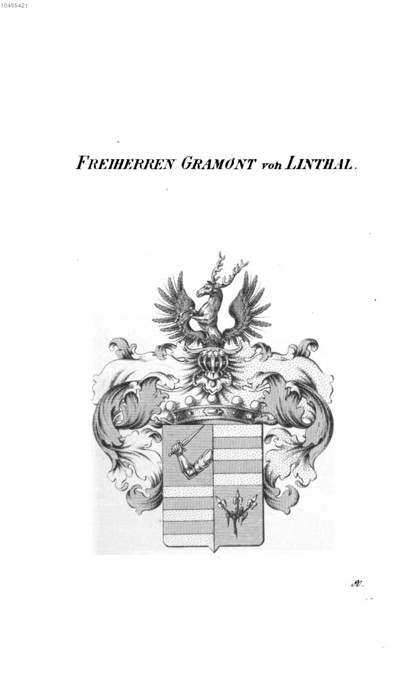 Gramont von Linthal 2 — Tyroff オーストリア君主国紋章集の原図