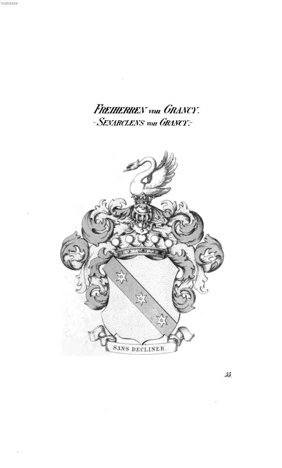 Grancy Senarclens von Grancy — Tyroff オーストリア君主国紋章集の原図