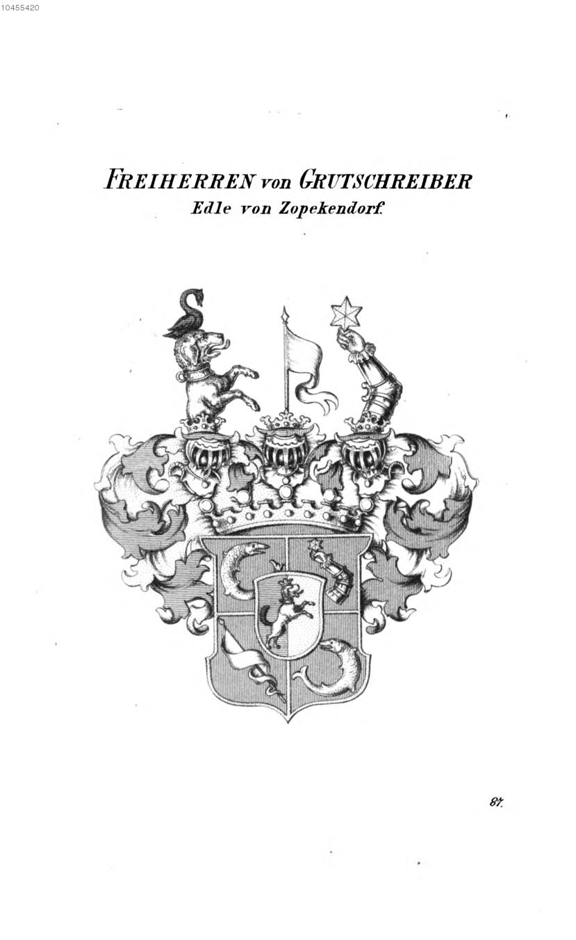 Grutschreiber — Tyroff オーストリア君主国紋章集の原図