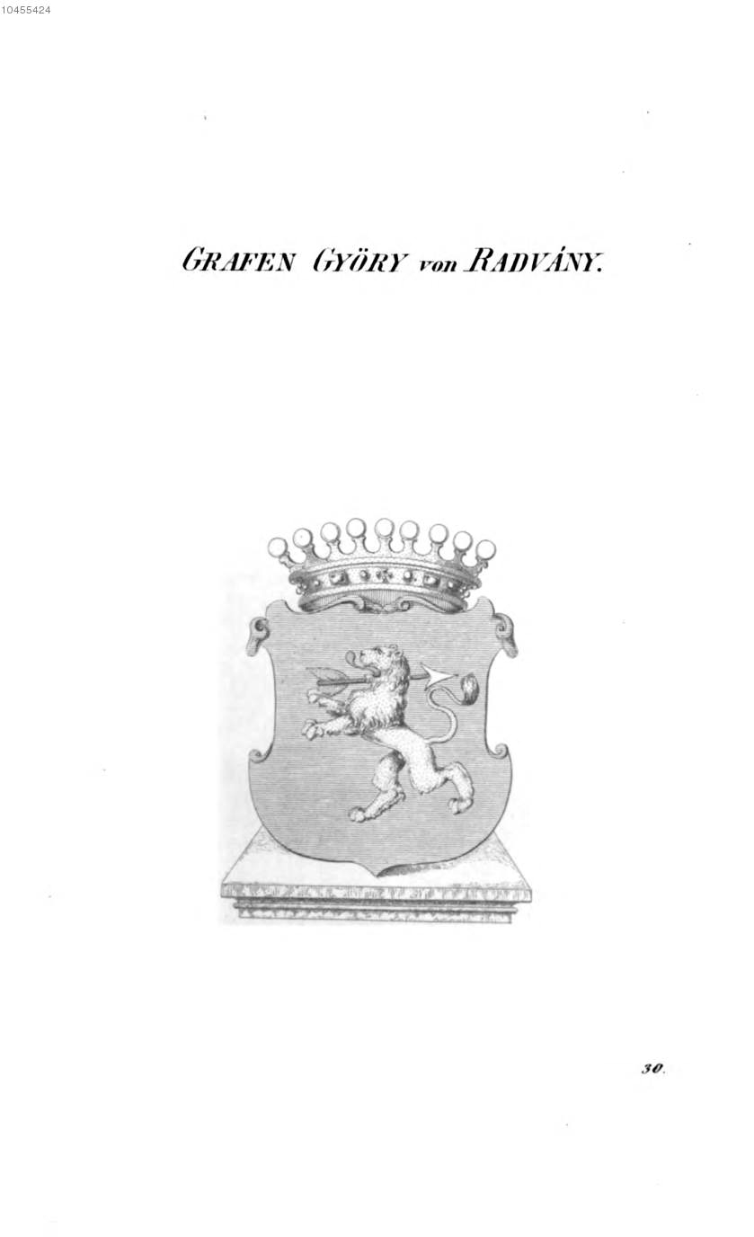 Györy von Radvany — Tyroff オーストリア君主国紋章集の原図