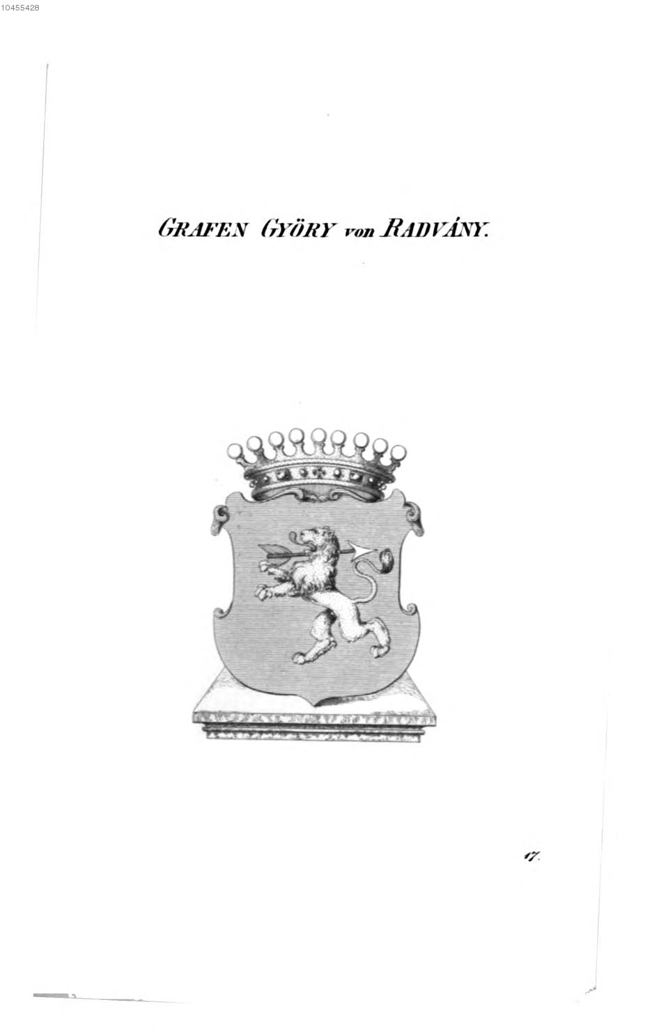 Györy von Radvany 2 — Tyroff オーストリア君主国紋章集の原図
