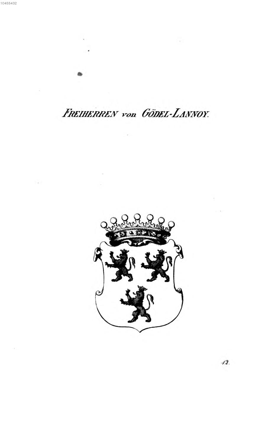 Gödel Lannoy — Tyroff オーストリア君主国紋章集の原図