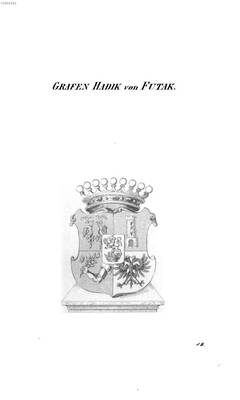 Hadik von Futak — Tyroff オーストリア君主国紋章集の原図