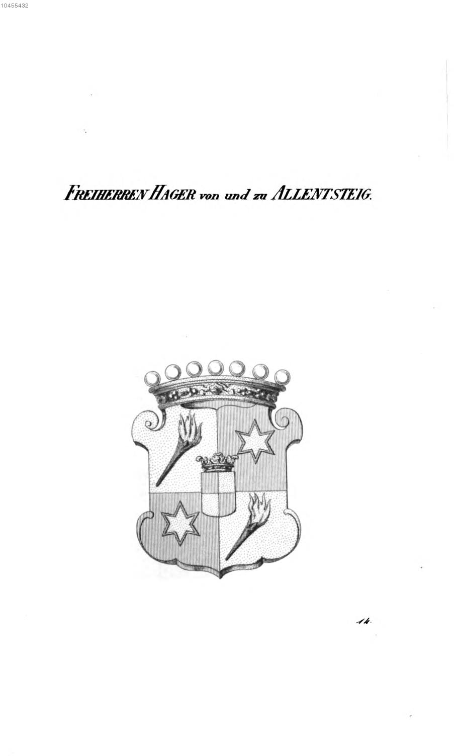 Hager V und Z Allentsteig — Tyroff オーストリア君主国紋章集の原図