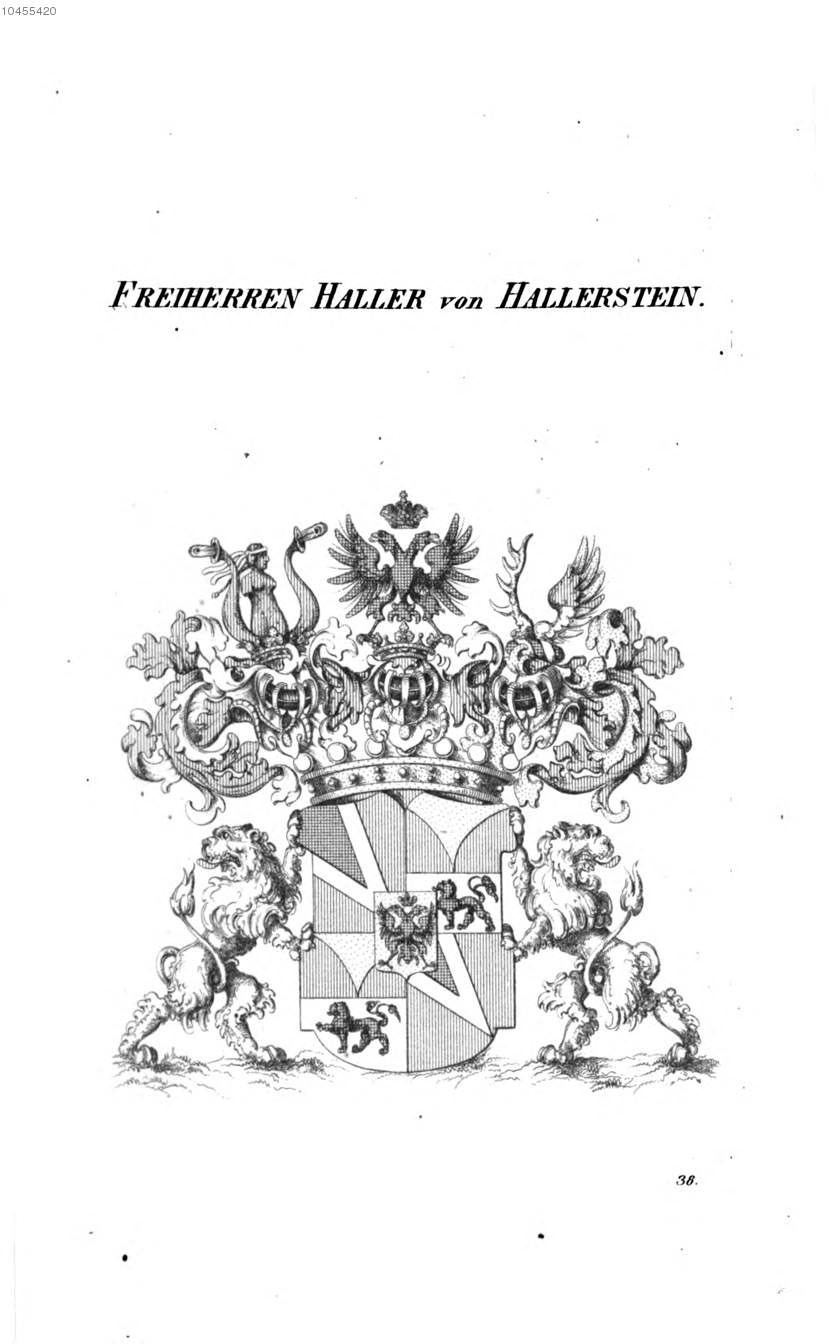 Haller von Hallerstein 2 — Tyroff オーストリア君主国紋章集の原図
