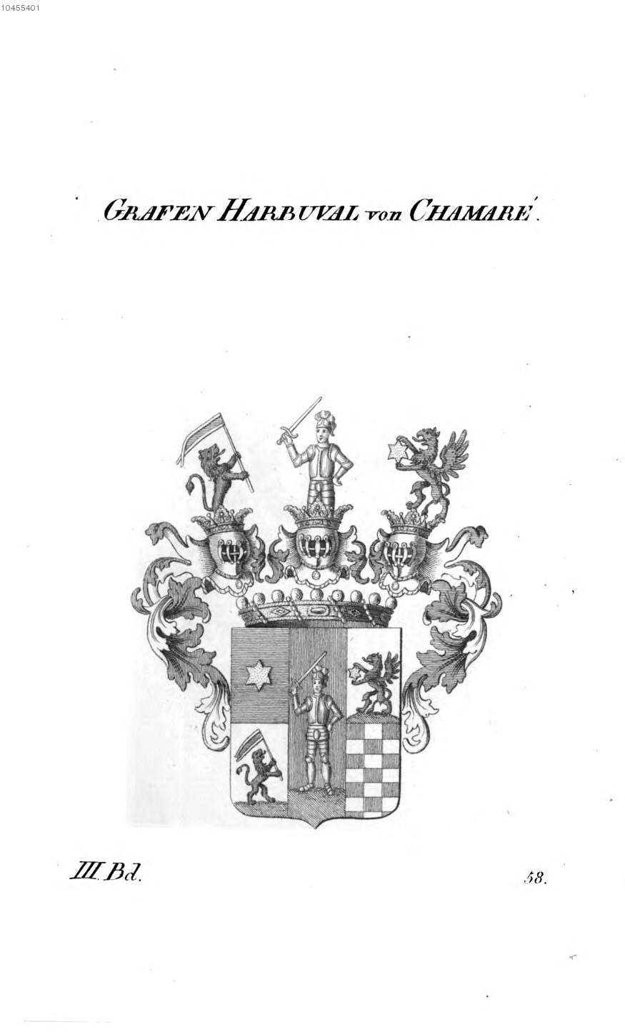 Harbuval von Chamare — Tyroff オーストリア君主国紋章集の原図