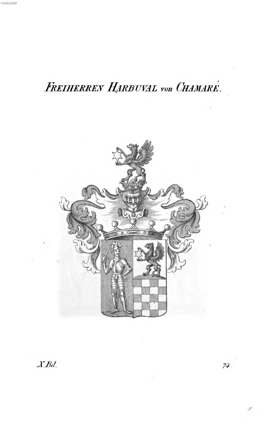 Harbuval von Charamé — Tyroff オーストリア君主国紋章集の原図