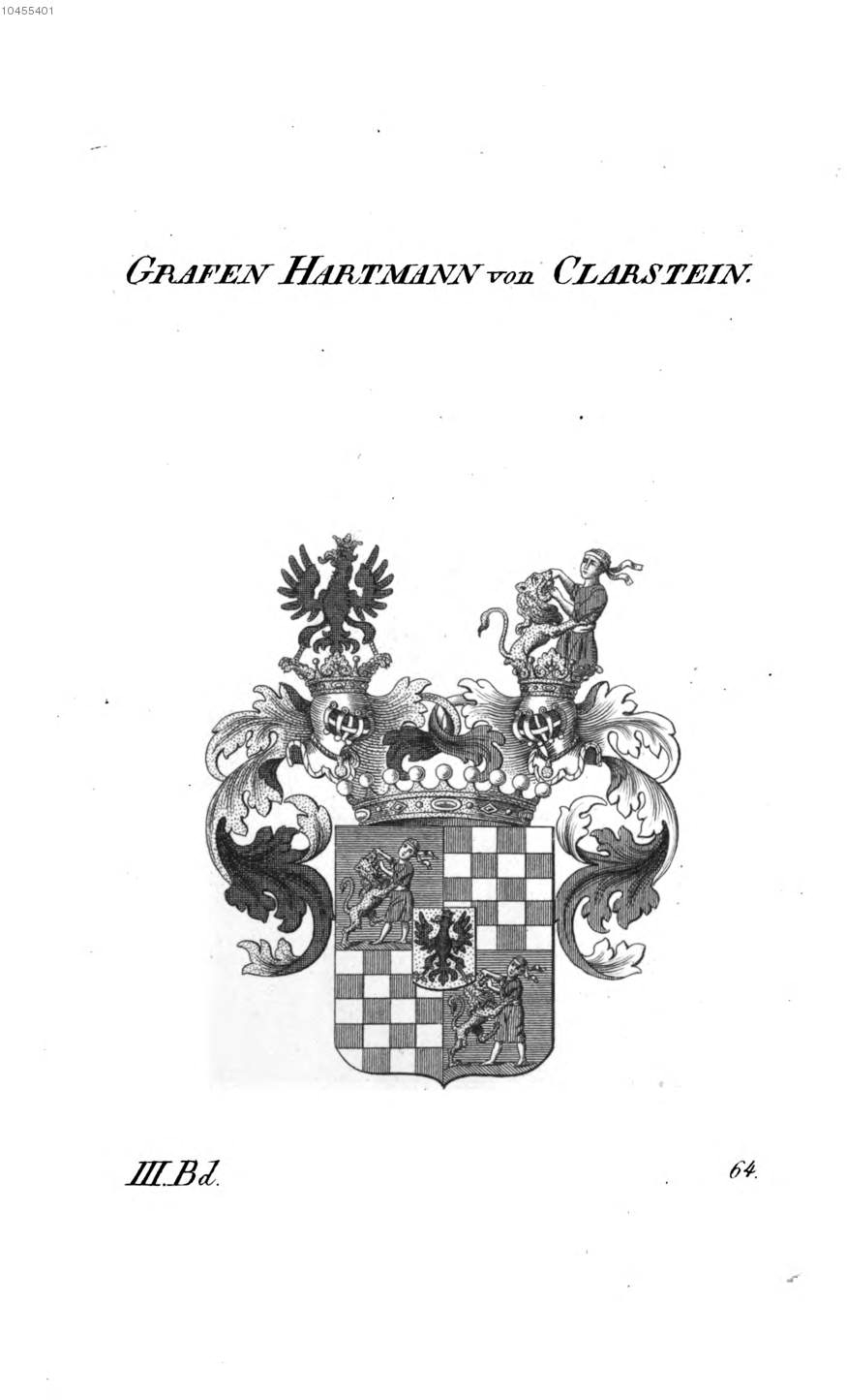 Hartmann von Clarstein — Tyroff オーストリア君主国紋章集の原図