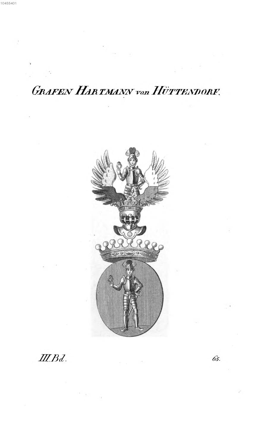 Hartmann von Hüttendorf — Tyroff オーストリア君主国紋章集の原図