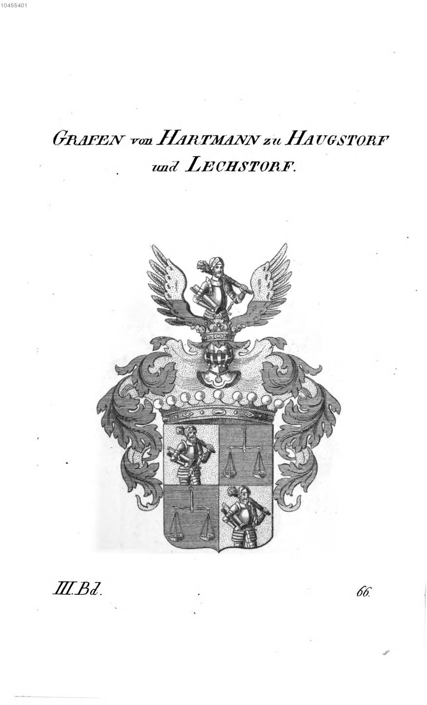 Hartmann zu Haugstorf und Lechstorf — Tyroff オーストリア君主国紋章集の原図
