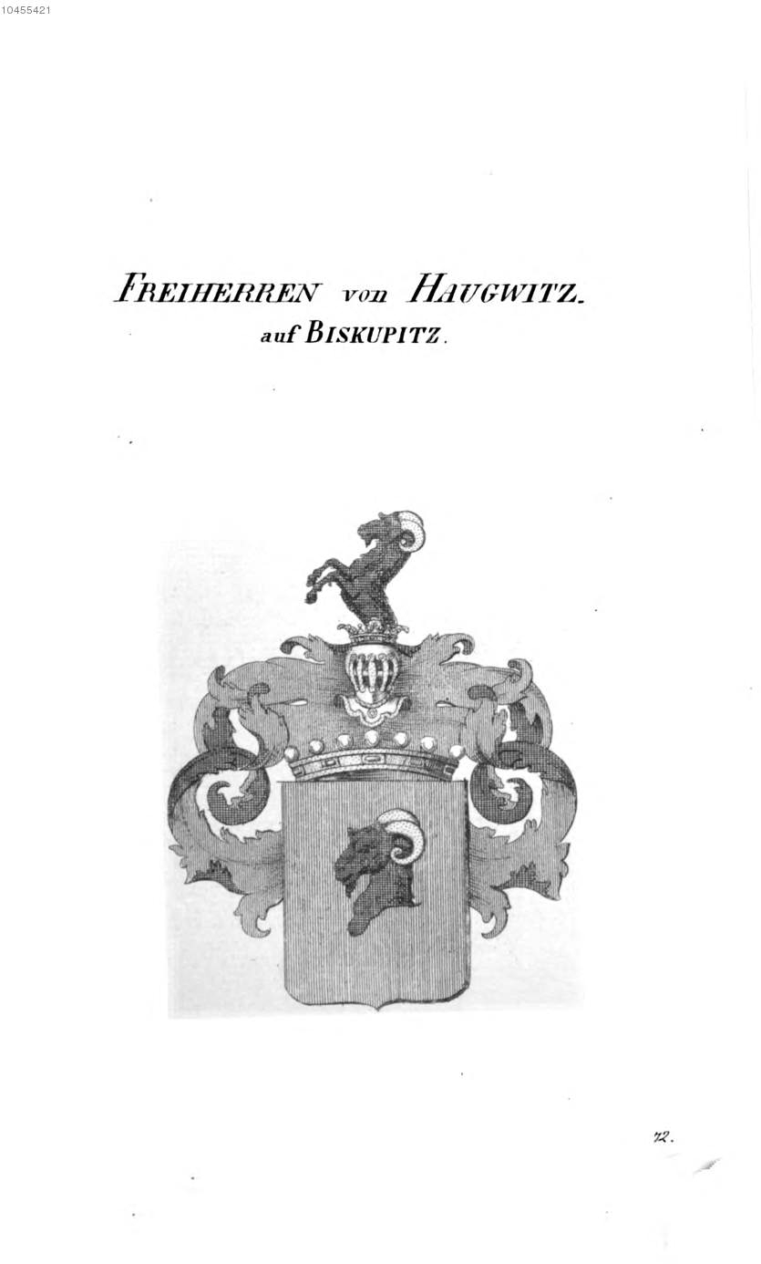 Haugwitz Auf Biskupitz 2 — Tyroff オーストリア君主国紋章集の原図