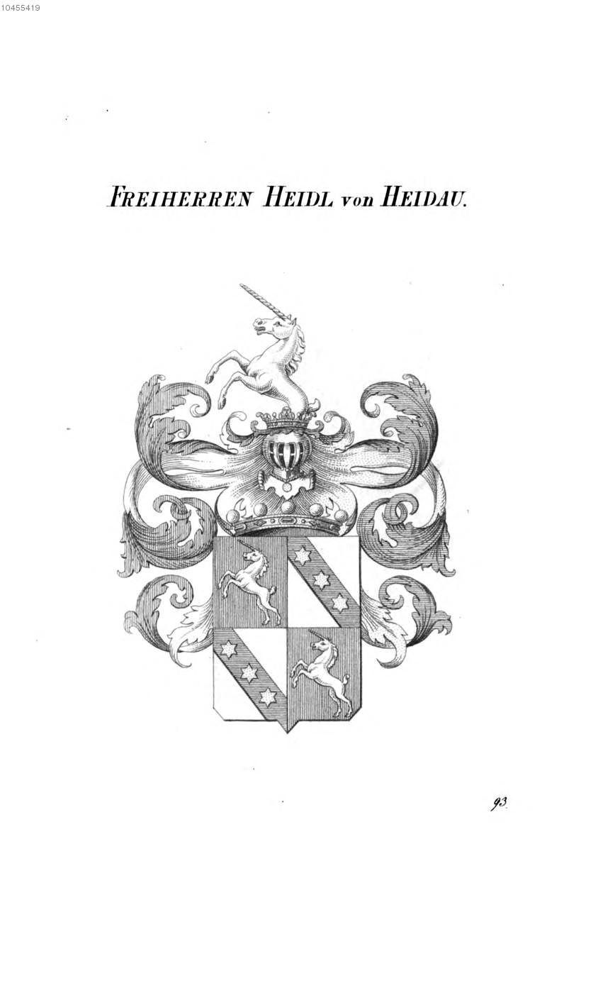 Heidl von Heidau 2 — Tyroff オーストリア君主国紋章集の原図