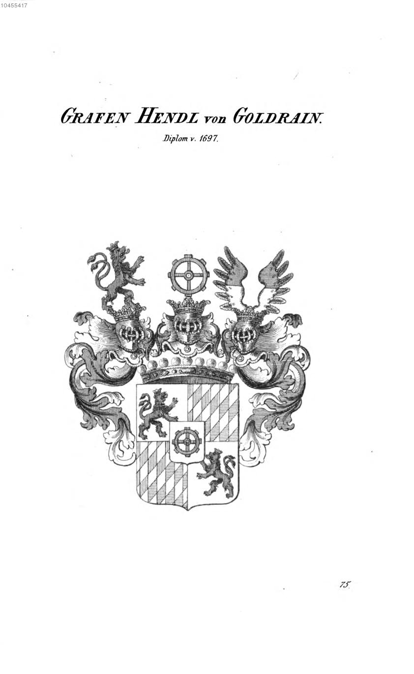 Hendl von Goldrain 1 — Tyroff オーストリア君主国紋章集の原図