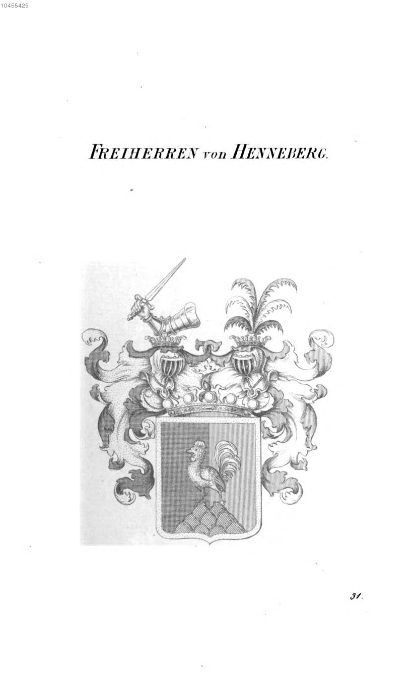 Henneberg 2 — Tyroff オーストリア君主国紋章集の原図