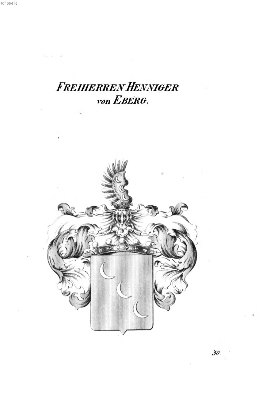Henniger von Eberg — Tyroff オーストリア君主国紋章集の原図