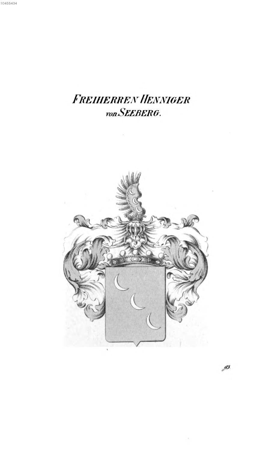 Henniger von Seeberg — Tyroff オーストリア君主国紋章集の原図