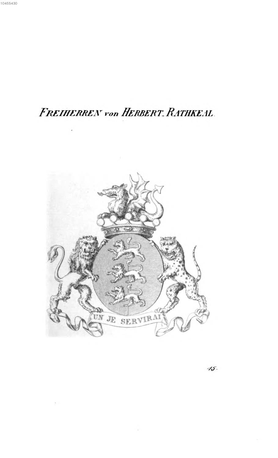 Herbert Rathkeal — Tyroff オーストリア君主国紋章集の原図
