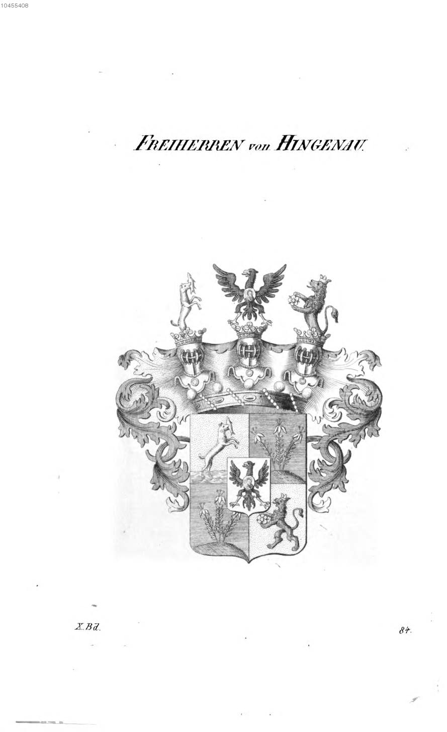 Hingenau — Tyroff オーストリア君主国紋章集の原図