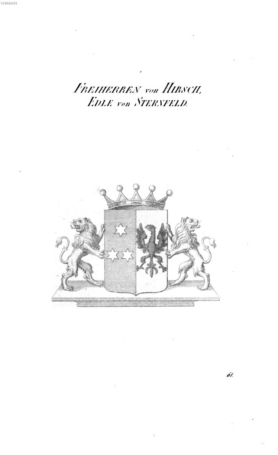 Hirsch Edle von Sternfeld 2 — Tyroff オーストリア君主国紋章集の原図