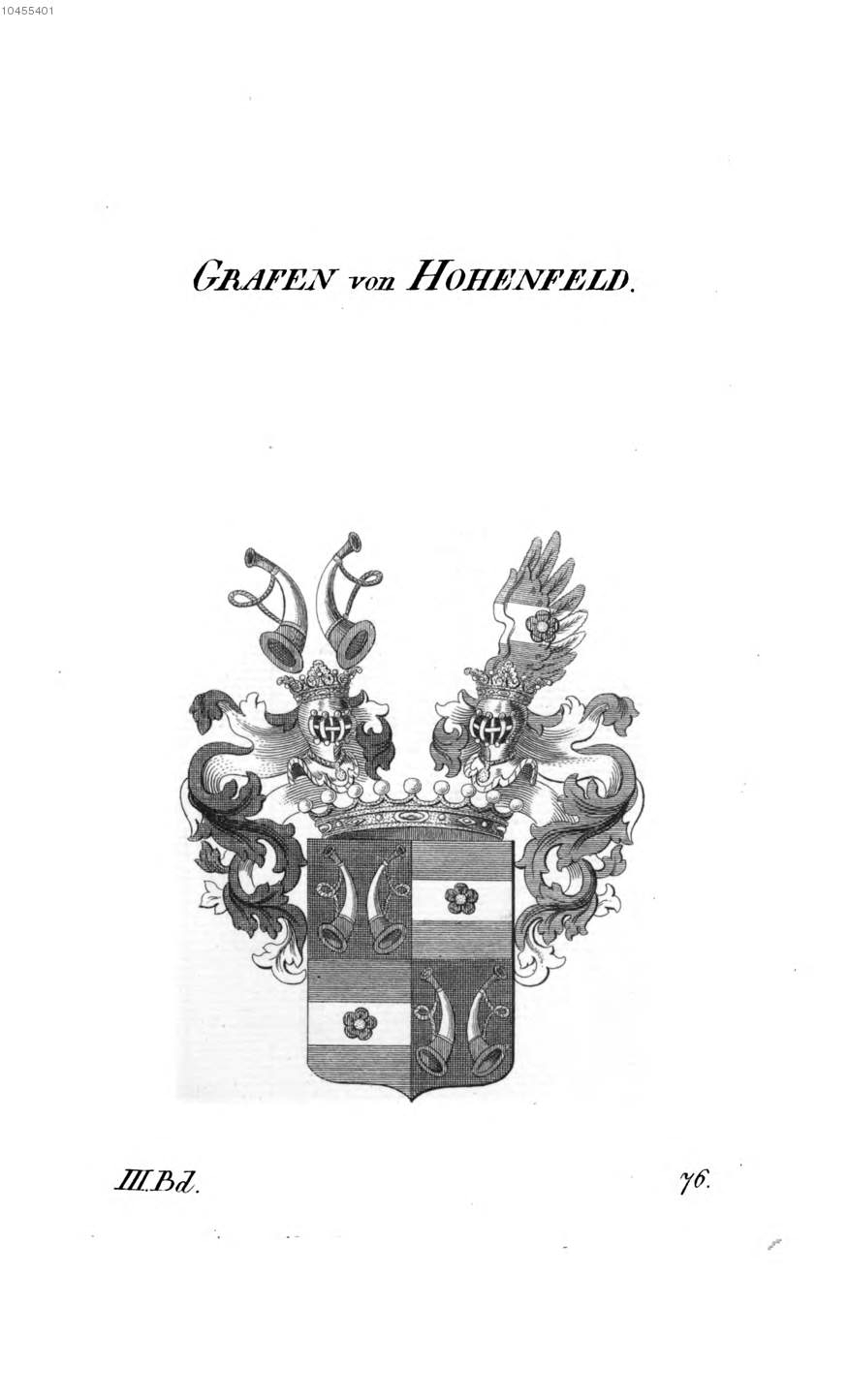 Hohenfeld — Tyroff オーストリア君主国紋章集の原図