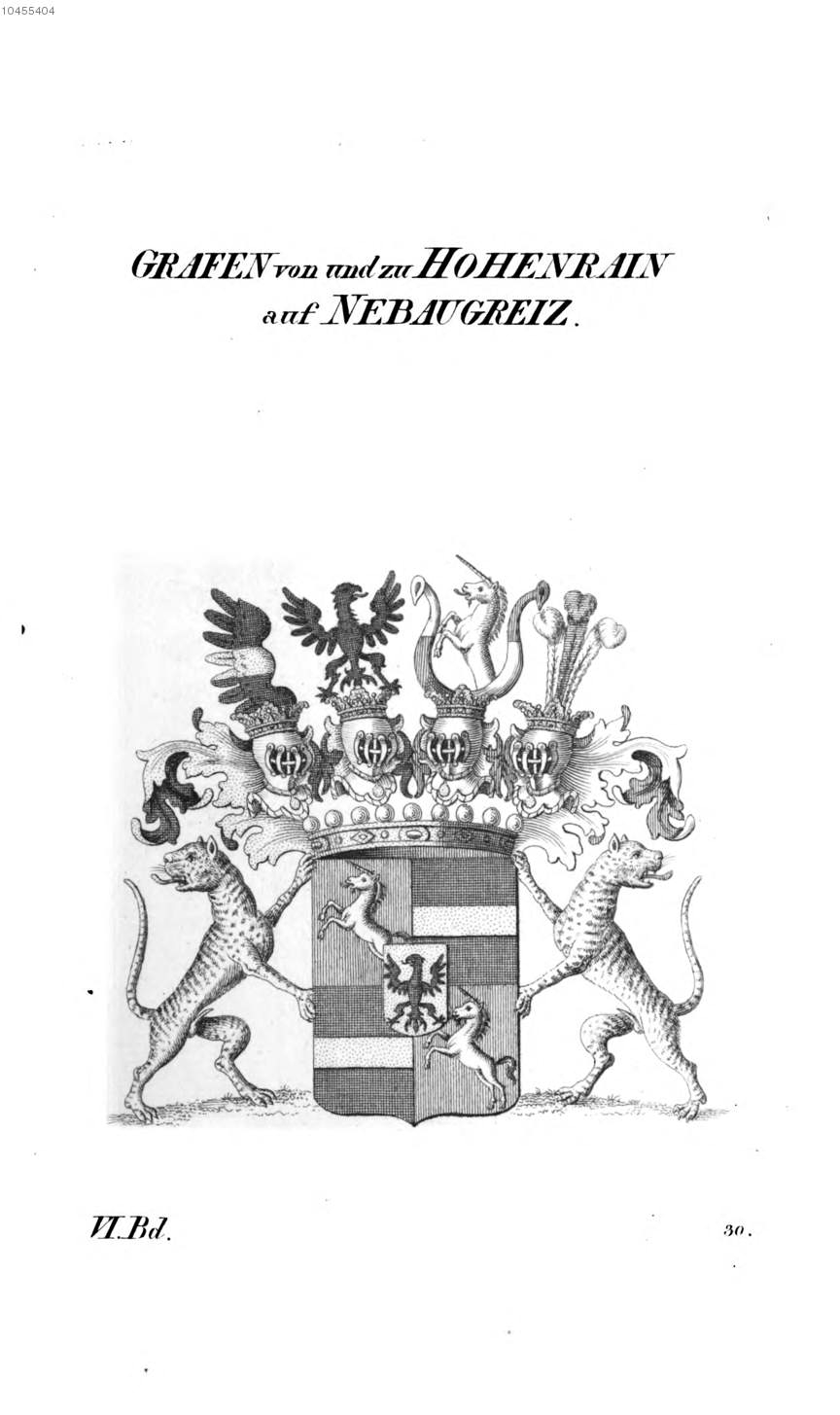 Hohenrain Auf Nebaugreiz — Tyroff オーストリア君主国紋章集の原図