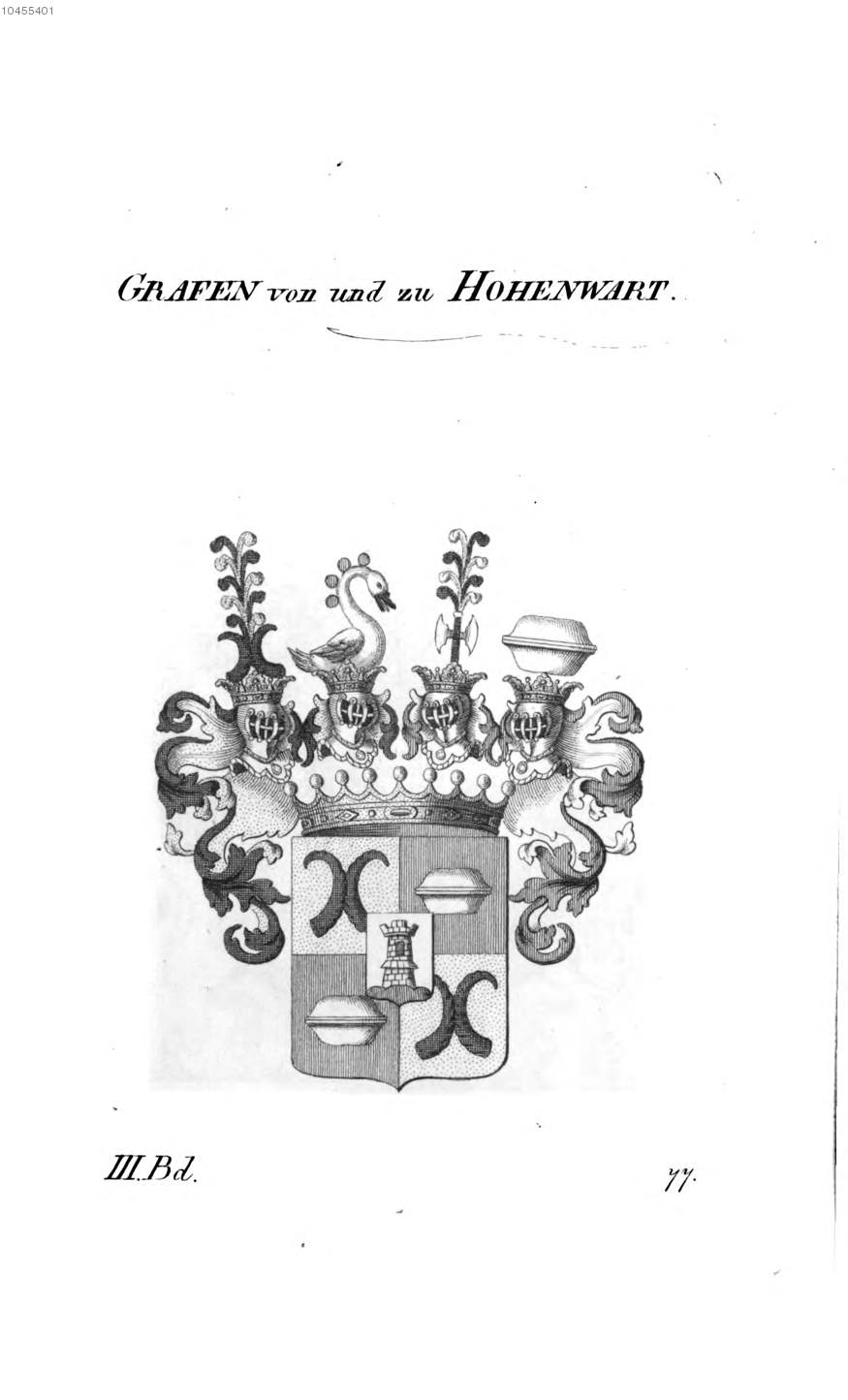 Hohenwart — Tyroff オーストリア君主国紋章集の原図