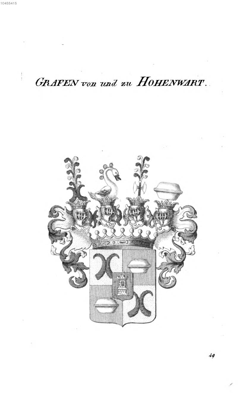 Hohenwart 2 — Tyroff オーストリア君主国紋章集の原図