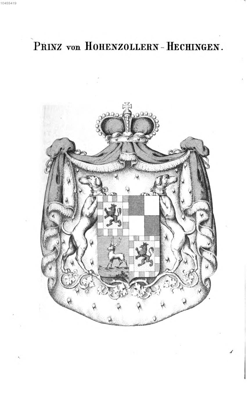 Hohenzollern Hechingen — Tyroff オーストリア君主国紋章集の原図