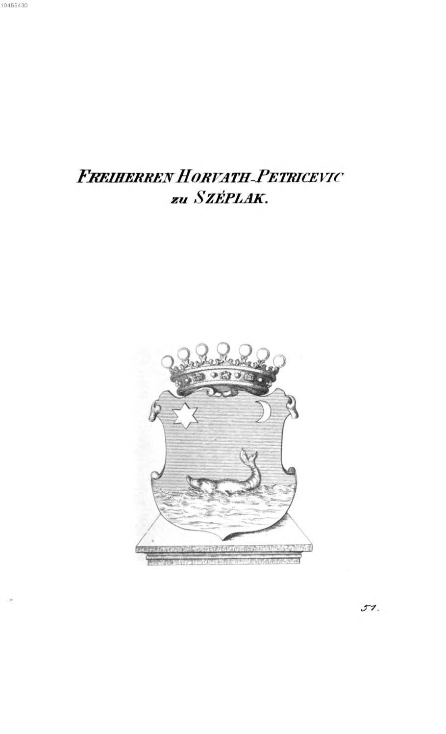Horvath Petrichevich zu Szeplak 2 — Tyroff オーストリア君主国紋章集の原図