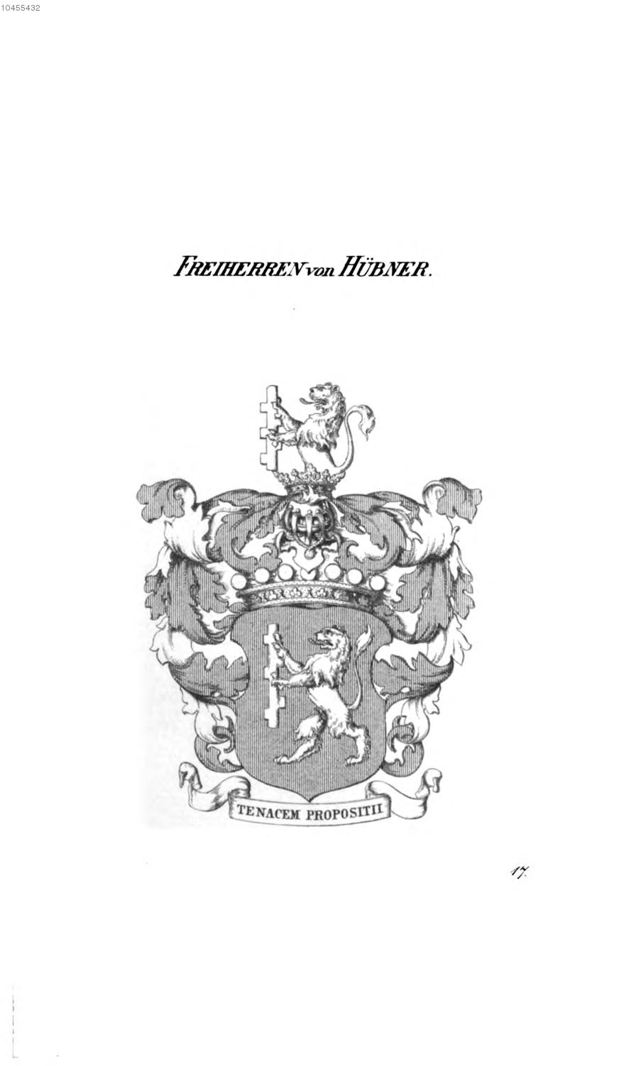 Hübner 3 — Tyroff オーストリア君主国紋章集の原図