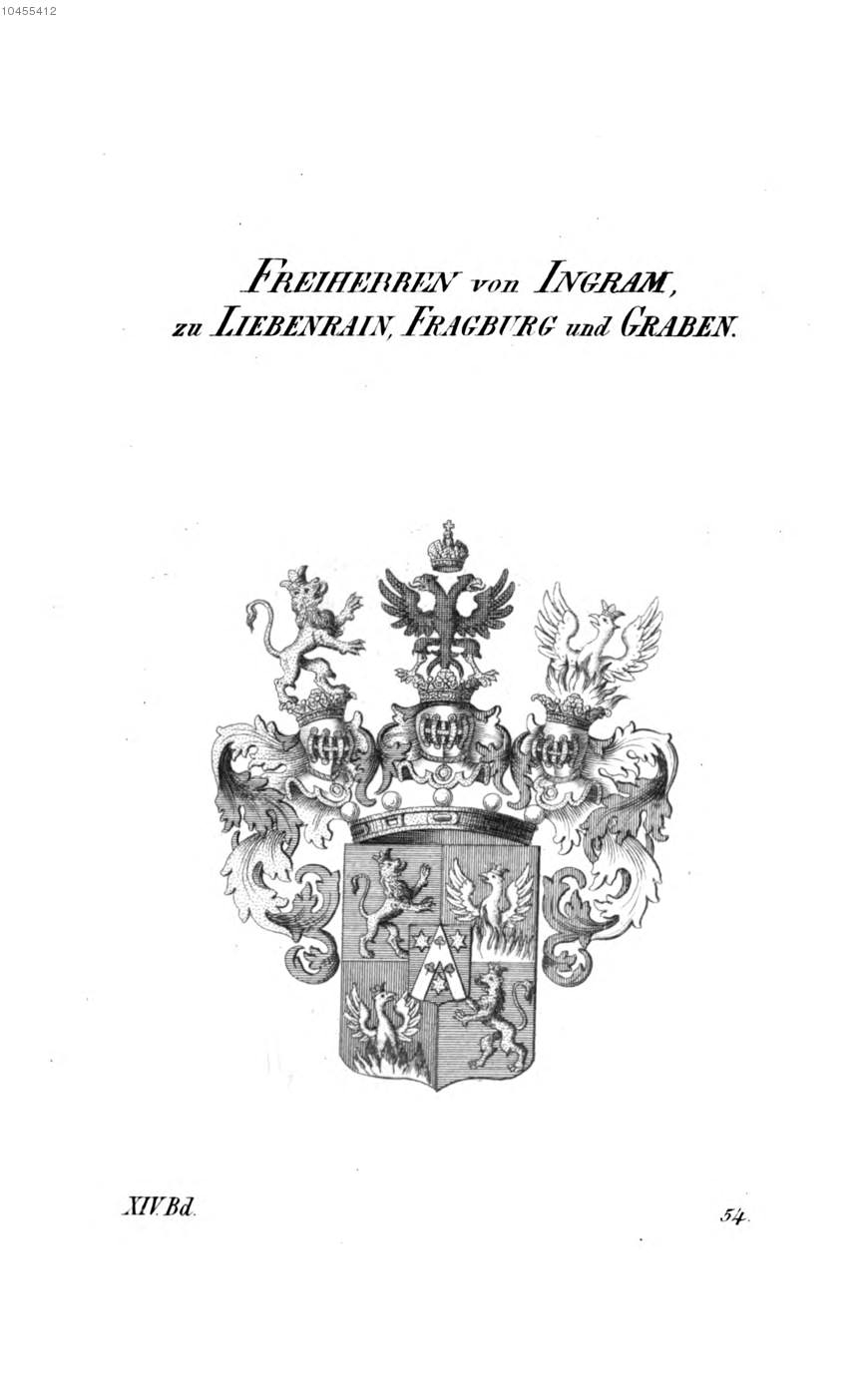 Ingram zu Liebenrain — Tyroff オーストリア君主国紋章集の原図