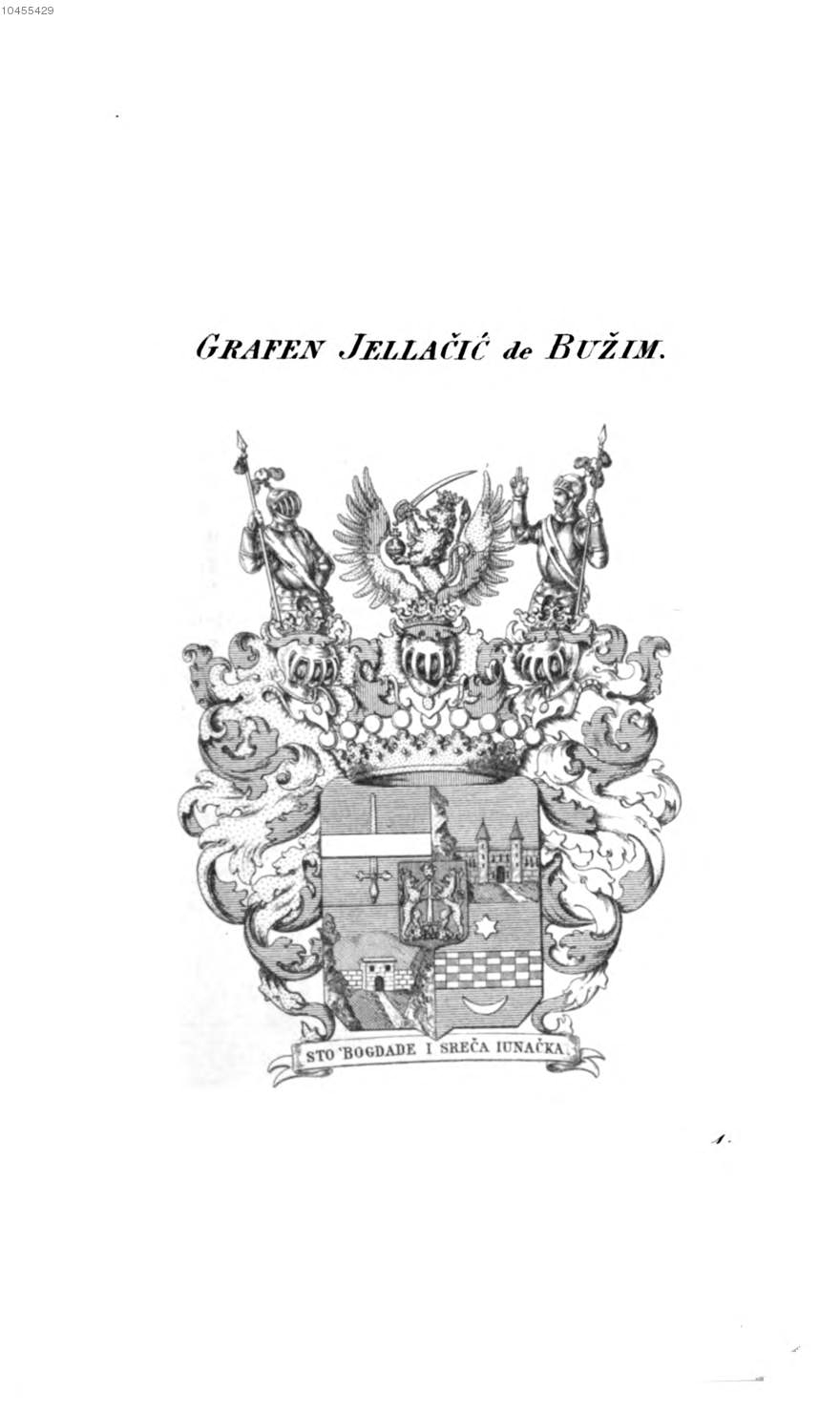 Jellacic de Buzim — Tyroff オーストリア君主国紋章集の原図