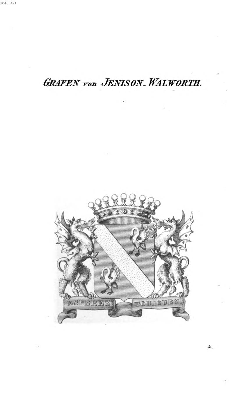 Jenison Walworth — Tyroff オーストリア君主国紋章集の原図