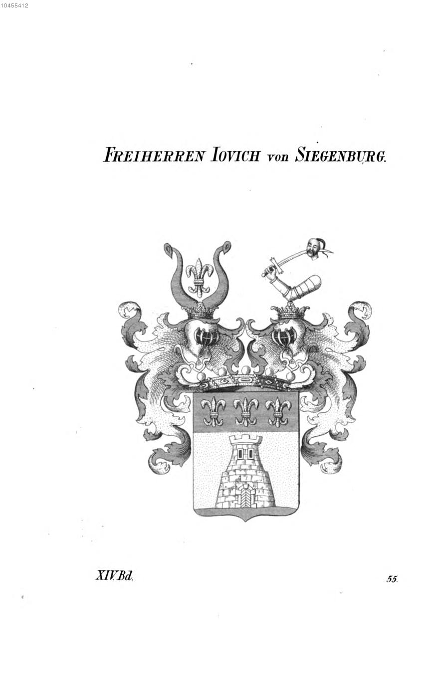 Jovich von Siegenburg — Tyroff オーストリア君主国紋章集の原図