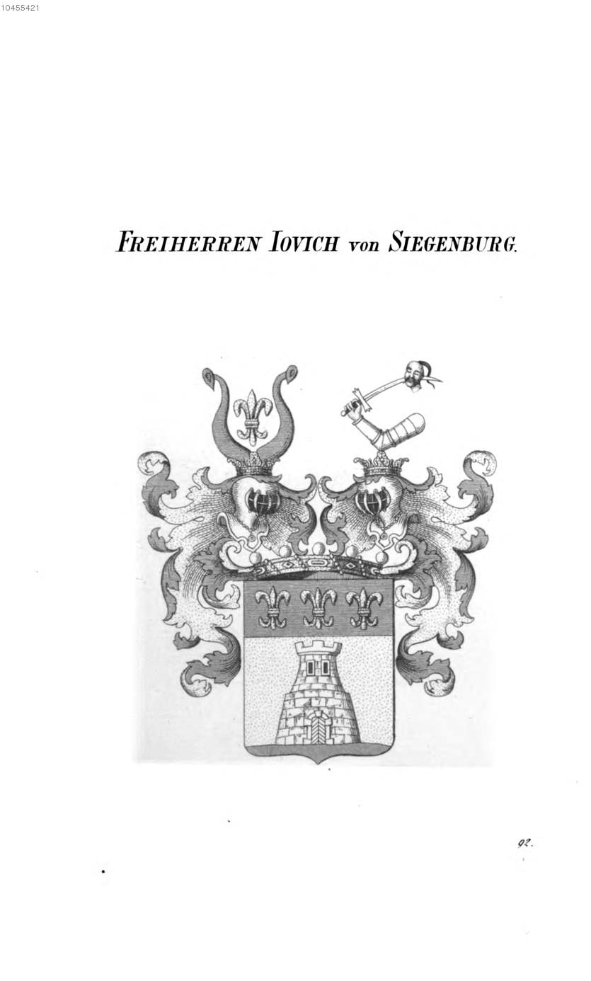 Jovich von Siegenburg 2 — Tyroff オーストリア君主国紋章集の原図